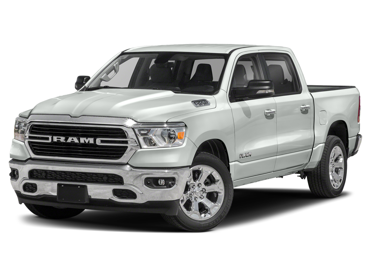 2021 RAM 1500 Big Horn/Lone Star in Bright White Clearcoat — front three-quarter view