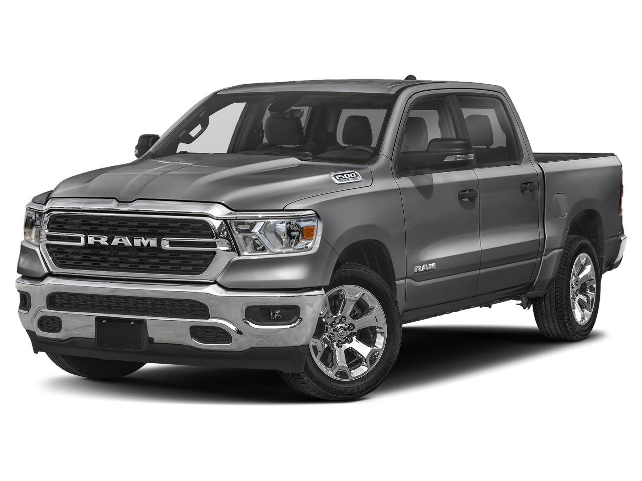 2024 RAM 1500 Big Horn/Lone Star in Billet Silver Metallic Clearcoat — front three-quarter view