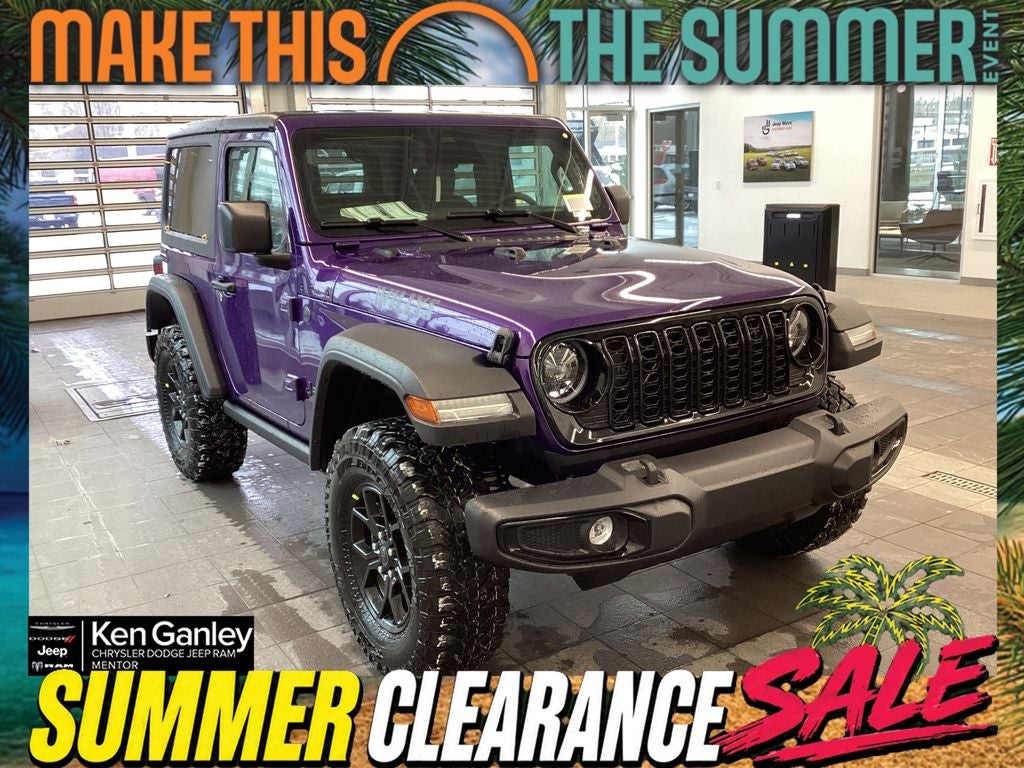 2026 Jeep Wrangler WRANGLER 2-DOOR WILLYS in Reign Exterior Paint — front three-quarter view