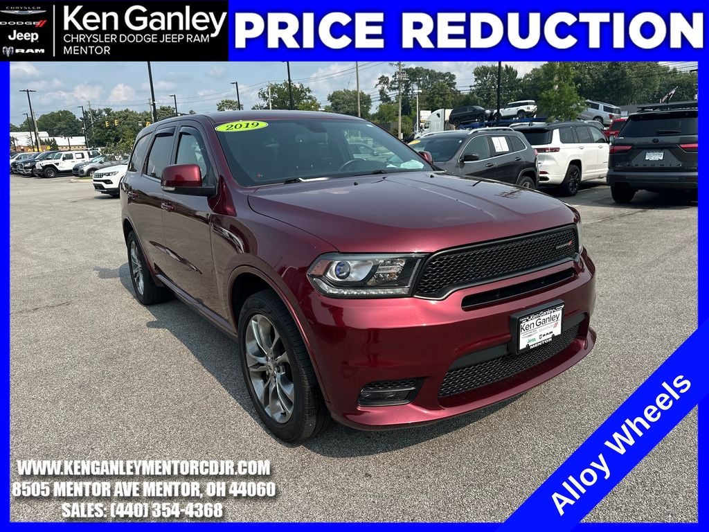 2019 Dodge Durango GT Plus in Red — front three-quarter view
