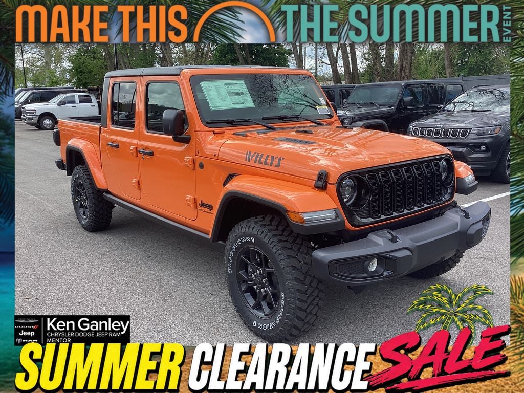 2026 Jeep Gladiator GLADIATOR WILLYS 4X4 in Joose Exterior Paint — front three-quarter view