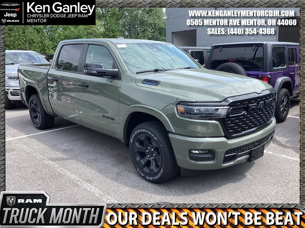 2026 RAM Ram 1500 RAM 1500 BIG HORN CREW CAB 4X4 5'7' BOX in Canyon Lake Exterior Paint — front three-quarter view