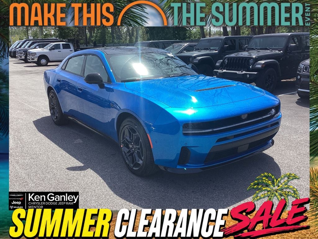 2026 Dodge Charger CHARGER R/T PLUS 4-DOOR AWD in Bludicrous Exterior Paint — front three-quarter view