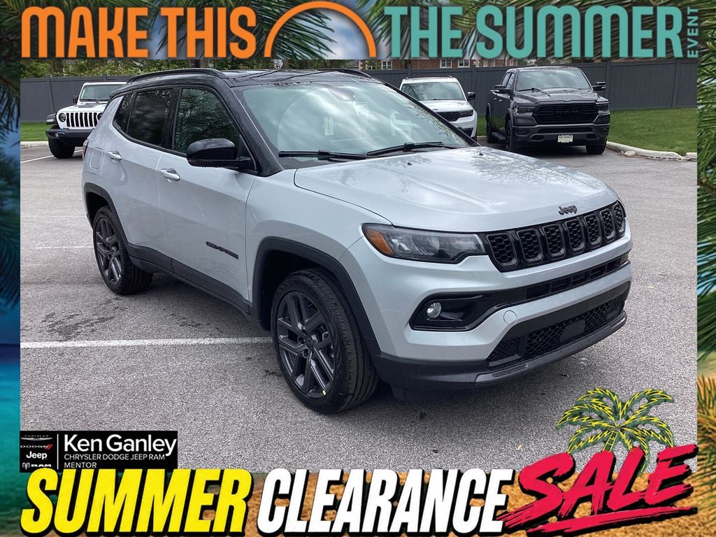 2026 Jeep Compass COMPASS LIMITED ALTITUDE 4X4 in Silver Zynith Metallic Clear-Coat Exterior Paint — front three-quarter view
