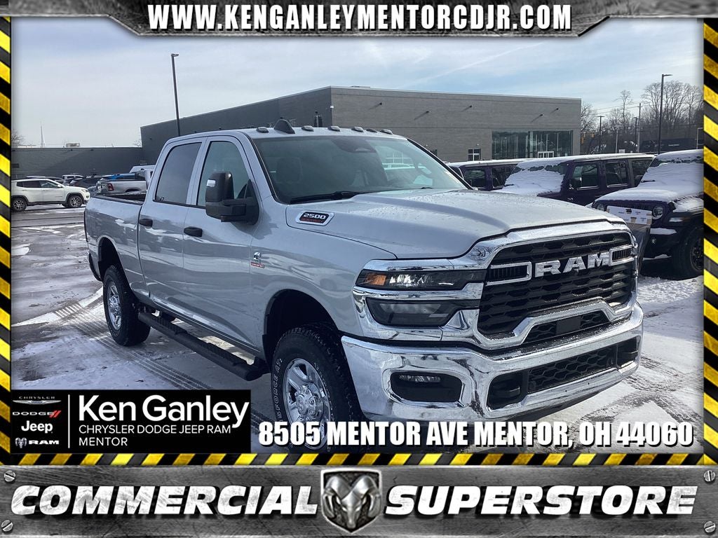 2026 RAM Ram 2500 RAM 2500 TRADESMAN CREW CAB 4X4 6'4' BOX in Silver-Zynith Exterior Paint — front three-quarter view
