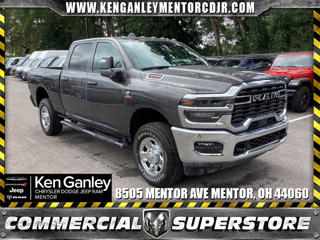 2026 RAM Ram 2500 RAM 2500 TRADESMAN CREW CAB 4X4 6'4' BOX in Granite Crystal Metallic Clear-Coat Exterior Paint — front three-quarter view