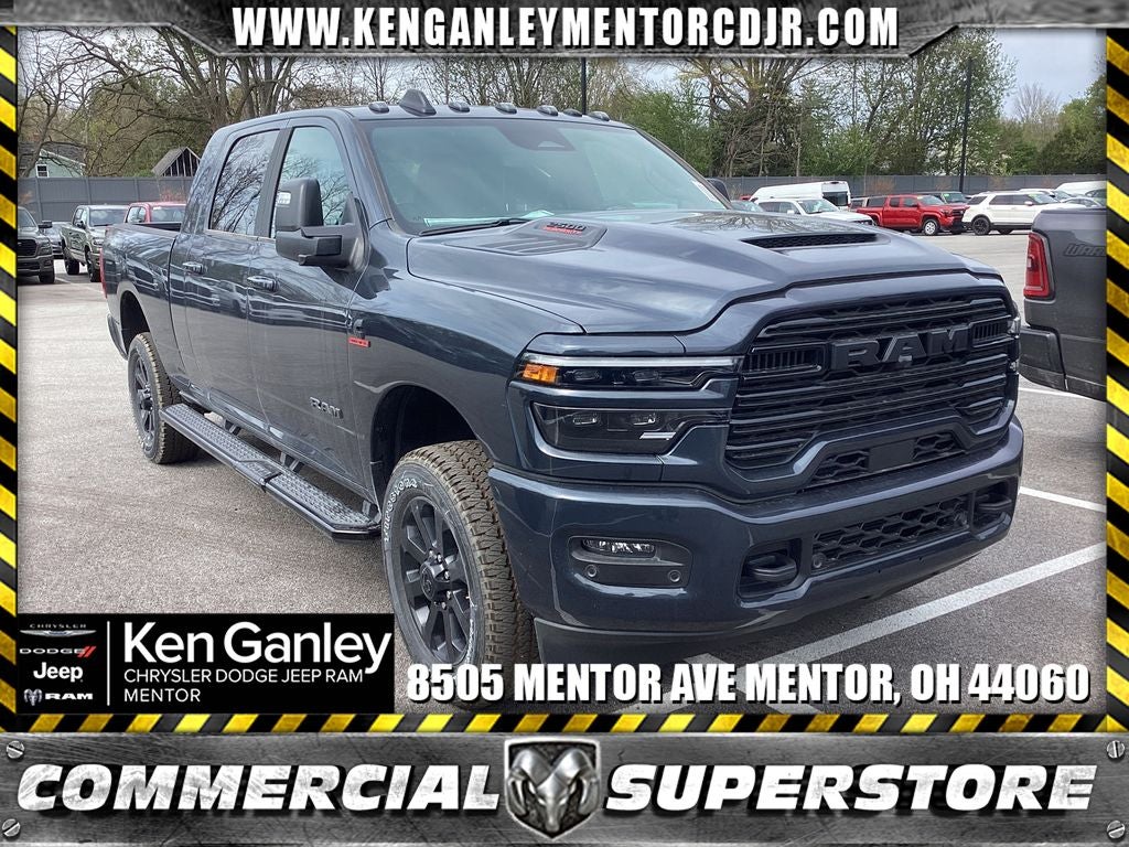 2026 RAM Ram 2500 RAM 2500 LARAMIE MEGA CAB 4X4 6'4' BOX in Forged Blue Metallic Exterior Paint — front three-quarter view