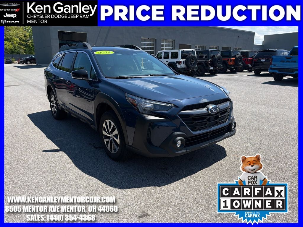 2024 Subaru Outback Premium in Blue — front three-quarter view