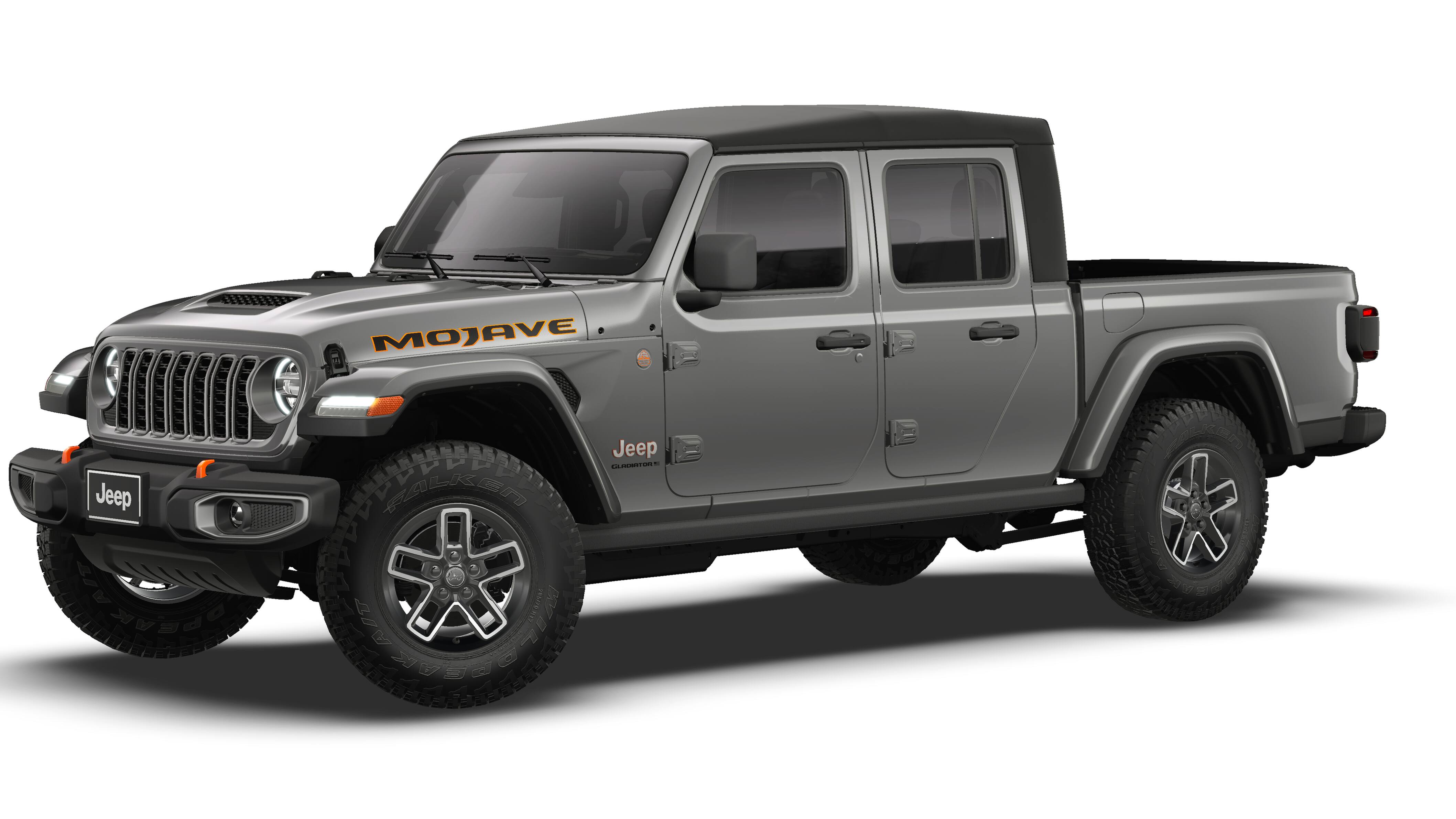 2026 Jeep Gladiator GLADIATOR MOJAVE 4X4 in Granite Crystal Metallic Clear-Coat Exterior Paint — front three-quarter view