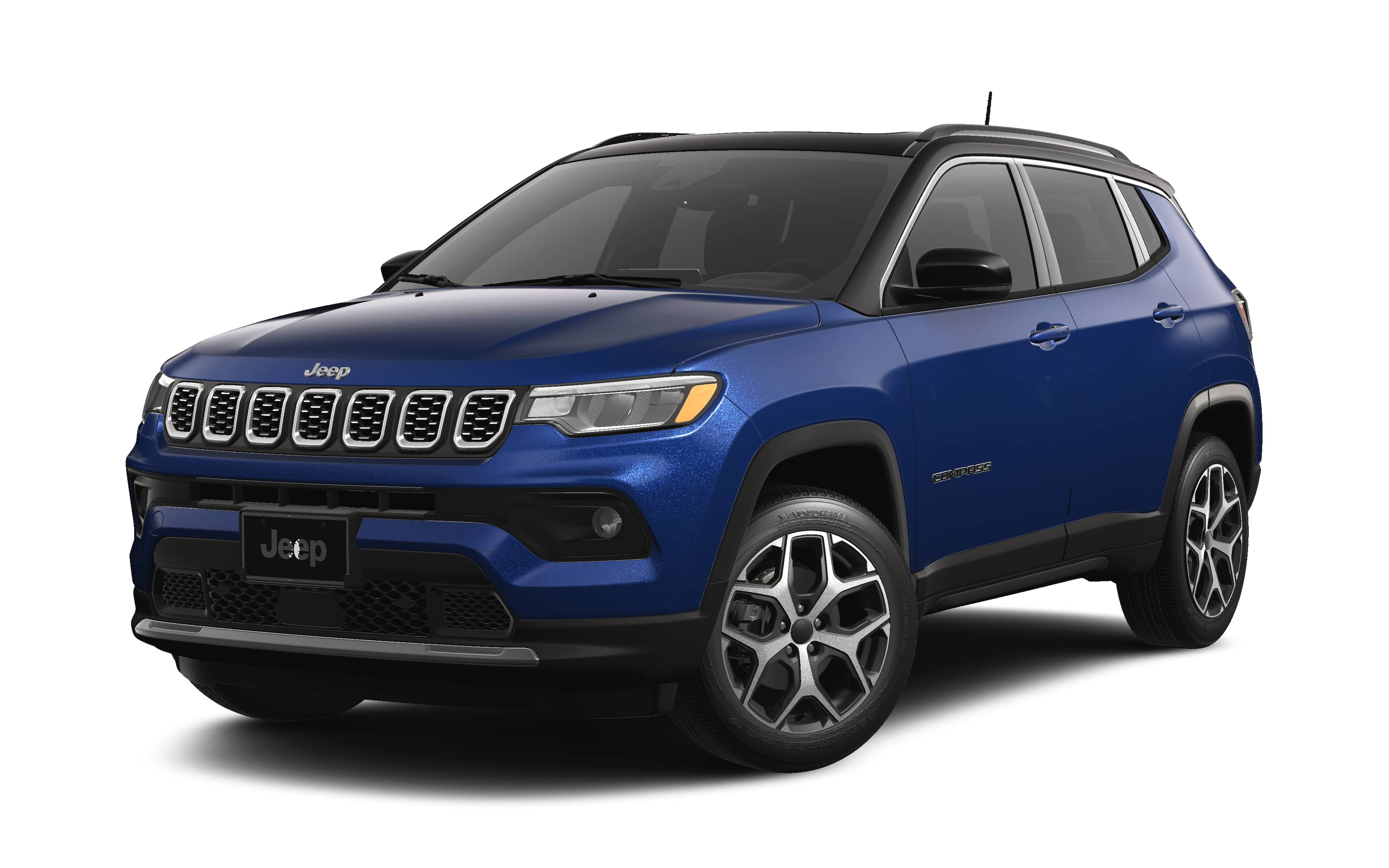 2026 Jeep Compass COMPASS LIMITED 4X4 in Fathom Blue Pearl-Coat Exterior Paint — front three-quarter view